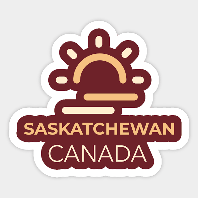 Sunny Saskatchewan, Canada Sticker by Canada Tees